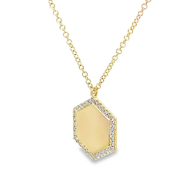 Hexagonal Diamond Necklace Image 3 Redlands Jewelers Redlands, CA