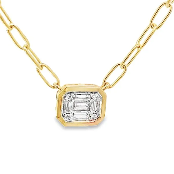 Geometric Design Diamond Necklace Image 2 Redlands Jewelers Redlands, CA