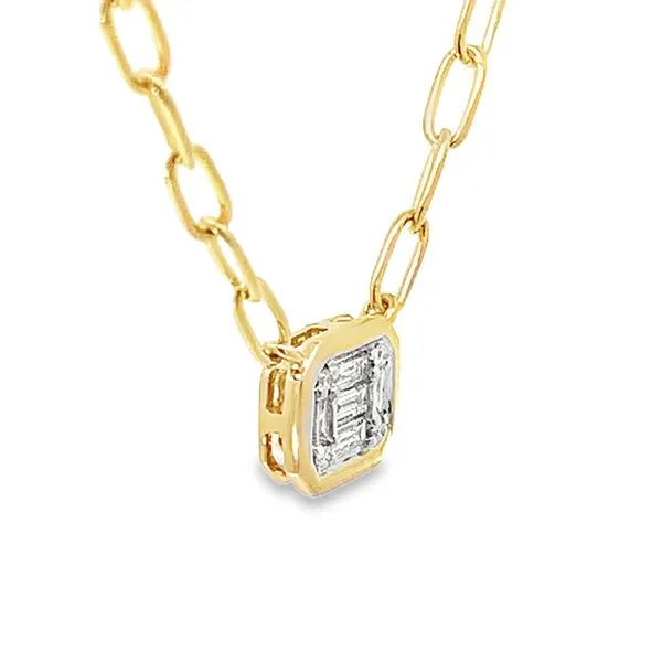 Geometric Design Diamond Necklace Image 3 Redlands Jewelers Redlands, CA
