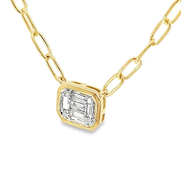 Geometric Design Diamond Necklace Image 4 Redlands Jewelers Redlands, CA