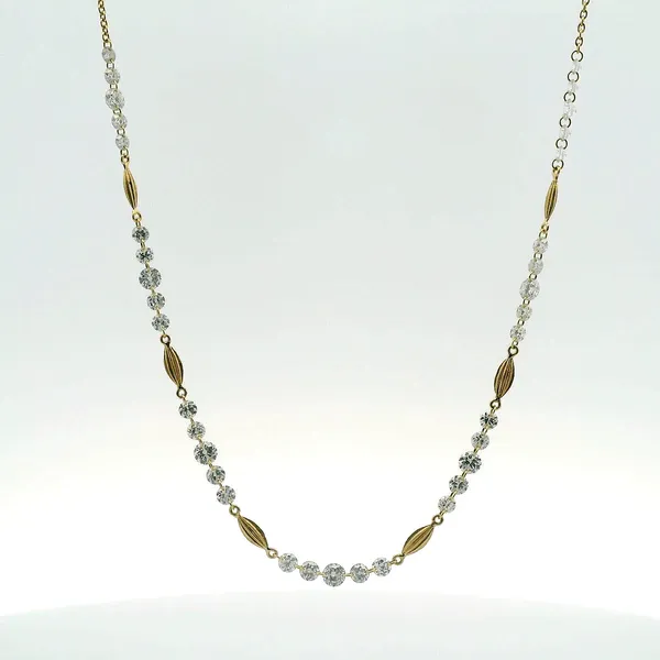 Sophisticated Gold and Diamond Necklace Redlands Jewelers Redlands, CA