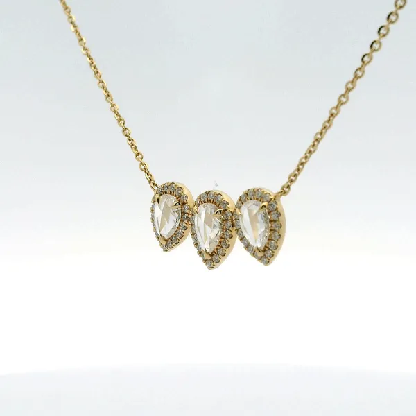 Elegant Three-Stone Diamond Pendant Necklace Image 3 Redlands Jewelers Redlands, CA