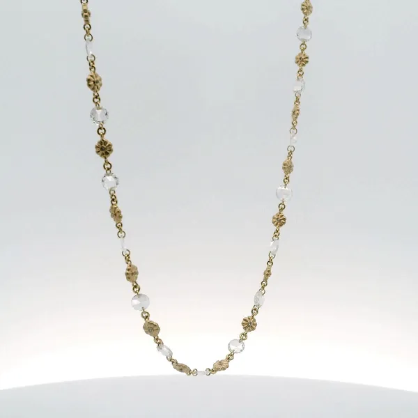 Elegant Floral and Diamond Necklace Image 2 Redlands Jewelers Redlands, CA