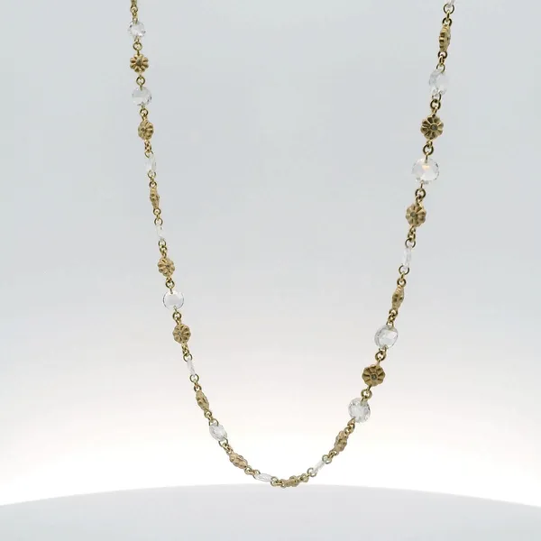 Elegant Floral and Diamond Necklace Image 3 Redlands Jewelers Redlands, CA