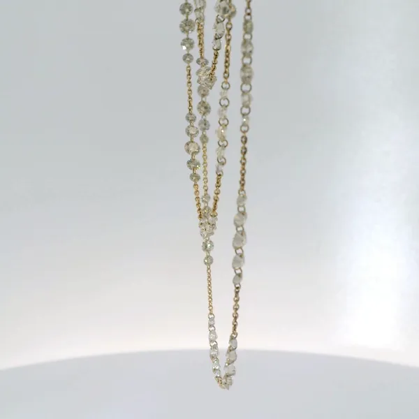 Elegant Multi-Layered Champagne Diamond Necklace Image 2 Redlands Jewelers Redlands, CA