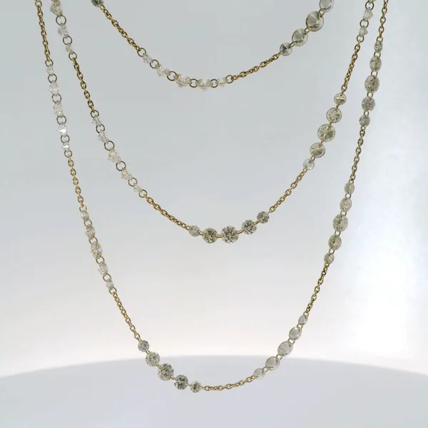 Elegant Multi-Layered Champagne Diamond Necklace Redlands Jewelers Redlands, CA