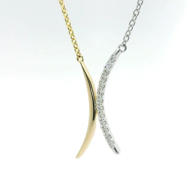 Two-Tone Diamond Fashion Necklace Image 3 Redlands Jewelers Redlands, CA