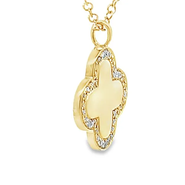 Clover Design Diamond Necklace Image 2 Redlands Jewelers Redlands, CA