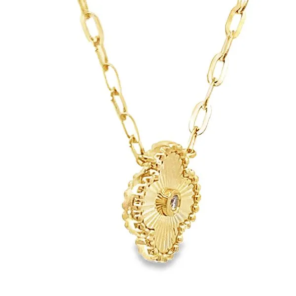 Diamond Clover Necklace Image 2 Redlands Jewelers Redlands, CA