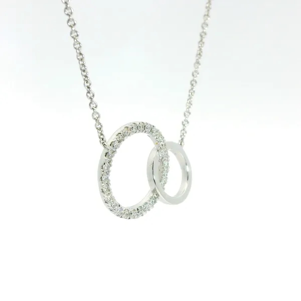 Diamond Interlocking Circle Necklace Image 2 Redlands Jewelers Redlands, CA
