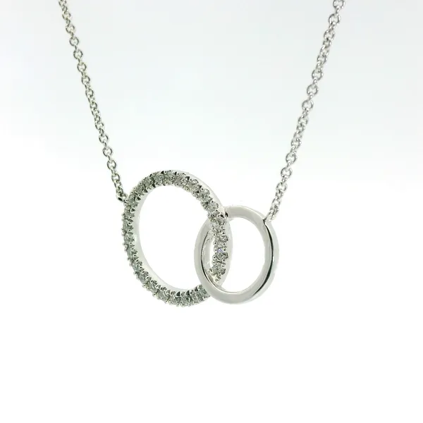 Diamond Interlocking Circle Necklace Image 3 Redlands Jewelers Redlands, CA