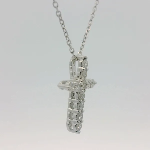 Diamond Cross Pendant & Chain Image 3 Redlands Jewelers Redlands, CA