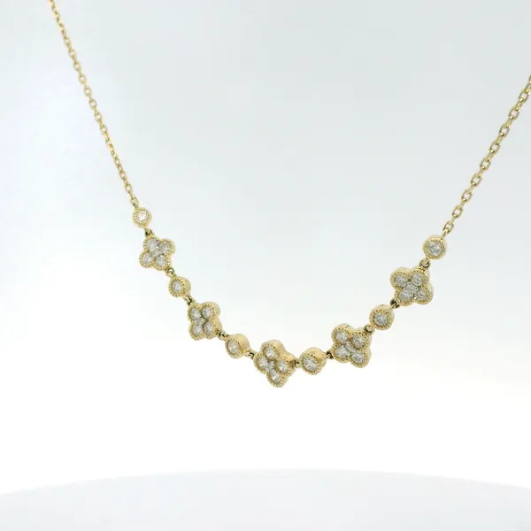 Diamond Clover Necklace Image 3 Redlands Jewelers Redlands, CA