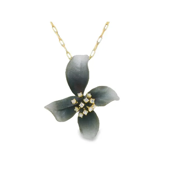 Floral Pendant with Paper-Clip Chain Redlands Jewelers Redlands, CA