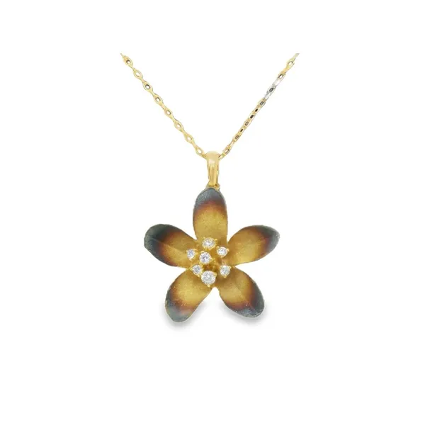 Floral Pendant with Paper-Clip Chain Redlands Jewelers Redlands, CA