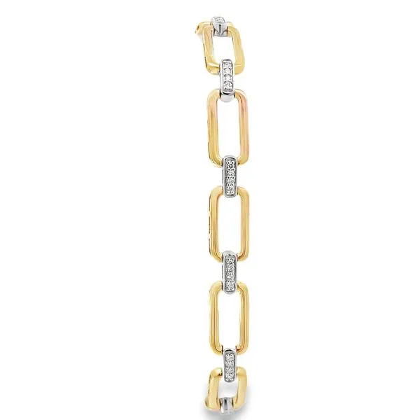 Two-Tone Diamond Fashion Bracelet Image 2 Redlands Jewelers Redlands, CA