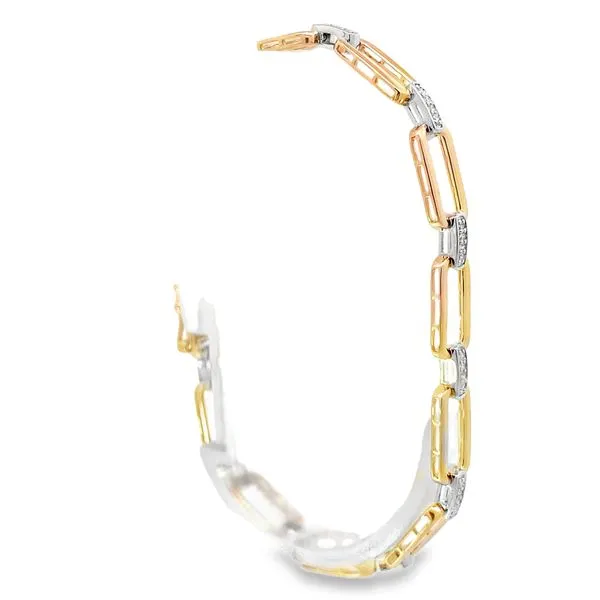 Two-Tone Diamond Fashion Bracelet Image 3 Redlands Jewelers Redlands, CA