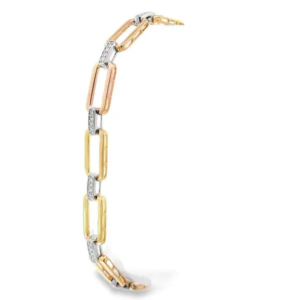 Two-Tone Diamond Fashion Bracelet Image 4 Redlands Jewelers Redlands, CA