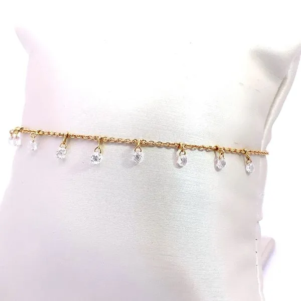 18kt Briolette Diamond Bracelet Image 3 Redlands Jewelers Redlands, CA
