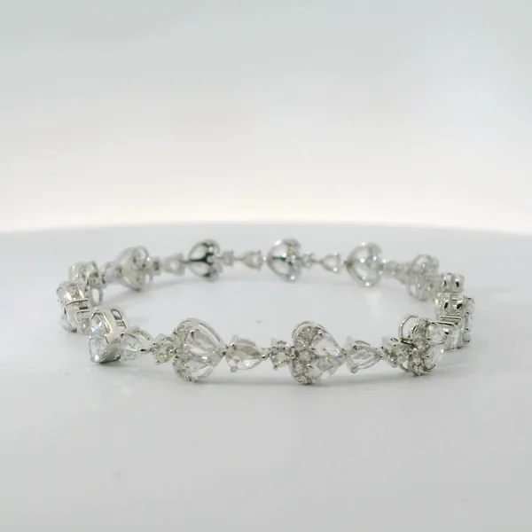 Elegant White Gold Heart Bracelet Redlands Jewelers Redlands, CA