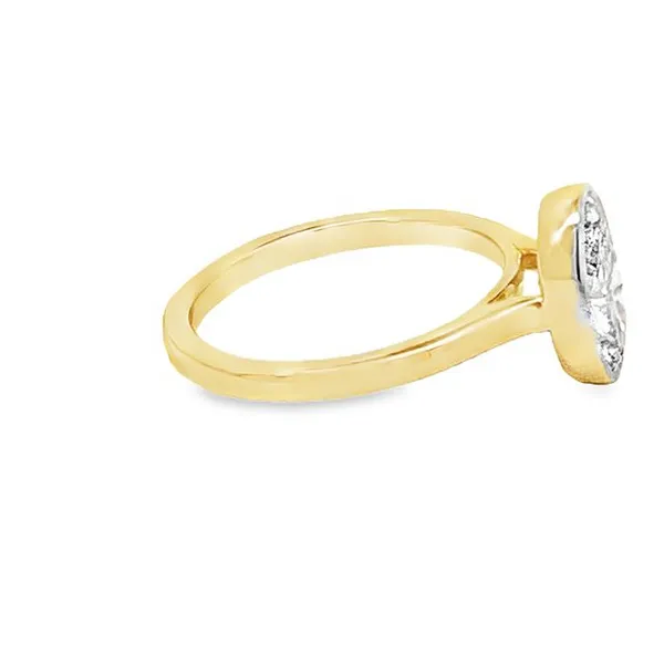 Bezel set Oval Lab Grown Diamond Ring Image 2 Redlands Jewelers Redlands, CA