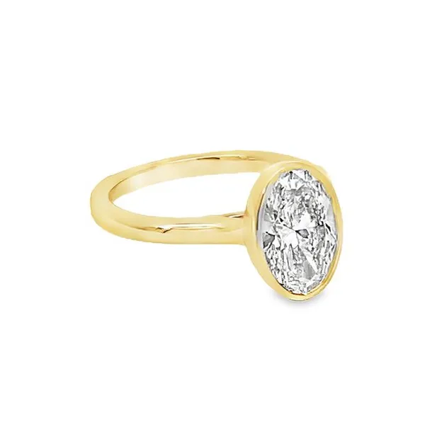 Bezel set Oval Lab Grown Diamond Ring Redlands Jewelers Redlands, CA