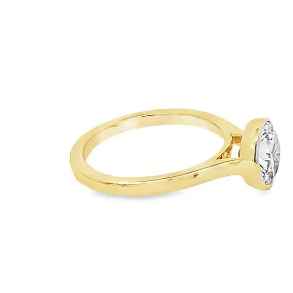 Bezel Set Round Lab Grown Diamond Ring Image 2 Redlands Jewelers Redlands, CA