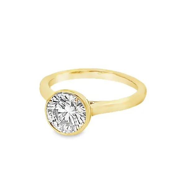 Bezel Set Round Lab Grown Diamond Ring Image 3 Redlands Jewelers Redlands, CA