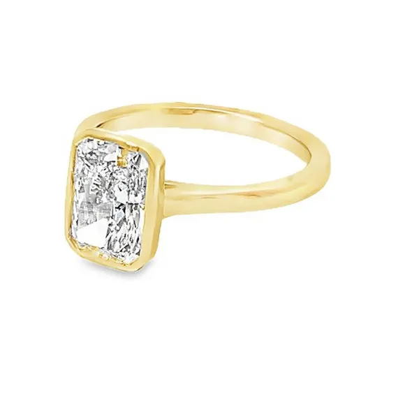 Emerald Cut Bezel Set Lab Diamond Ring Image 3 Redlands Jewelers Redlands, CA