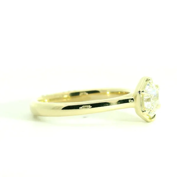 1.00ct Hexagon Lab-Grown Diamond Solitaire Engagement Ring in 14kt Yellow Gold Image 2 Redlands Jewelers Redlands, CA