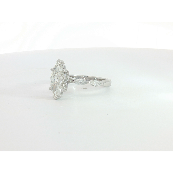 Marquise Lab Grown Diamond Engagement Ring, 14kt White Gold Image 2 Redlands Jewelers Redlands, CA