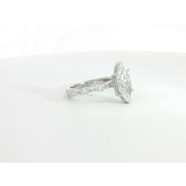 Marquise Lab Grown Diamond Engagement Ring, 14kt White Gold Image 3 Redlands Jewelers Redlands, CA