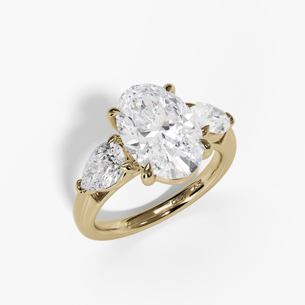 3-Stone Lab-Grown Diamond Engagement Ring Image 2 Redlands Jewelers Redlands, CA