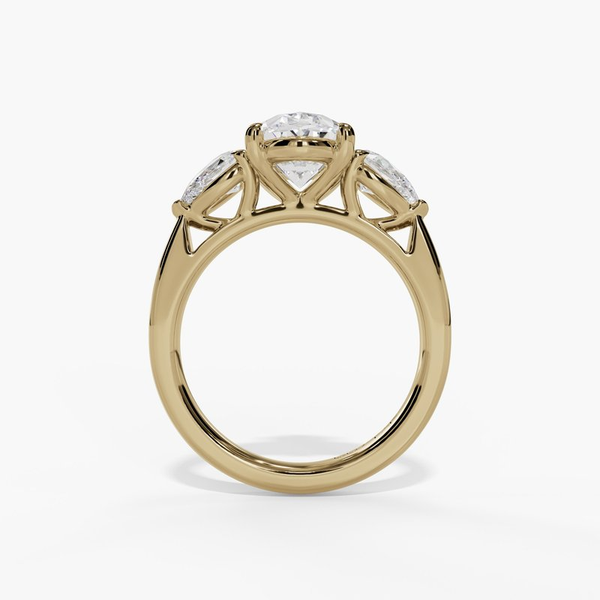 3-Stone Lab-Grown Diamond Engagement Ring Image 3 Redlands Jewelers Redlands, CA