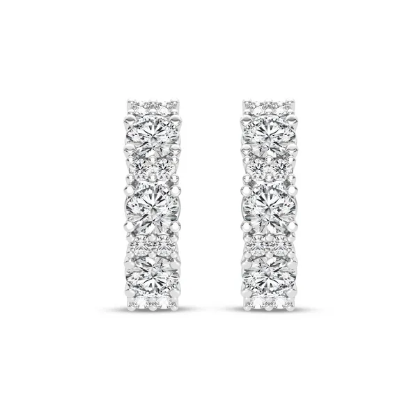 Lab Grown Diamond Hoop Earrings Image 2 Redlands Jewelers Redlands, CA