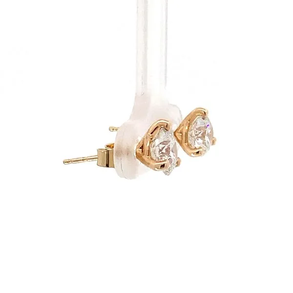 2.11ctw Round Lab Grown Diamond Stud Earrings Image 2 Redlands Jewelers Redlands, CA