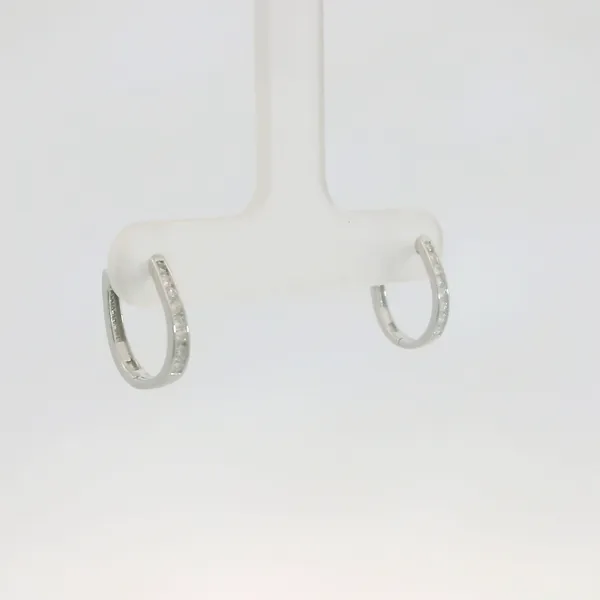 Diamond Huggie Hoops Image 2 Redlands Jewelers Redlands, CA