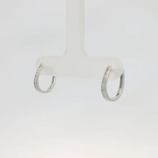 Diamond Huggie Hoops Image 3 Redlands Jewelers Redlands, CA