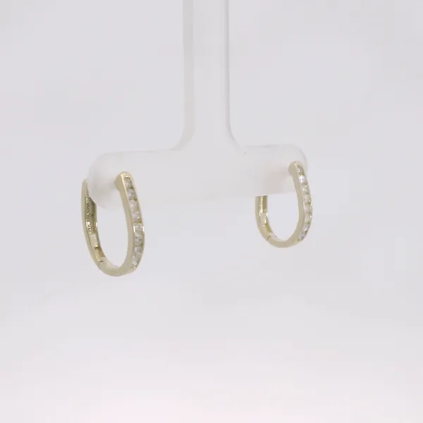 Diamond Huggie Hoops Image 2 Redlands Jewelers Redlands, CA