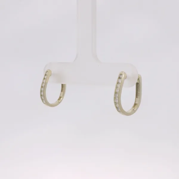 Diamond Huggie Hoops Image 3 Redlands Jewelers Redlands, CA