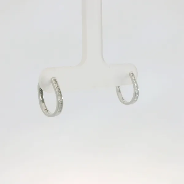 Diamond Huggie Hoops Image 2 Redlands Jewelers Redlands, CA