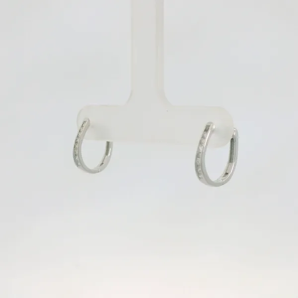 Diamond Huggie Hoops Image 3 Redlands Jewelers Redlands, CA
