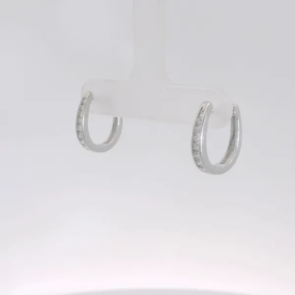 Diamond Huggie Hoops Image 3 Redlands Jewelers Redlands, CA