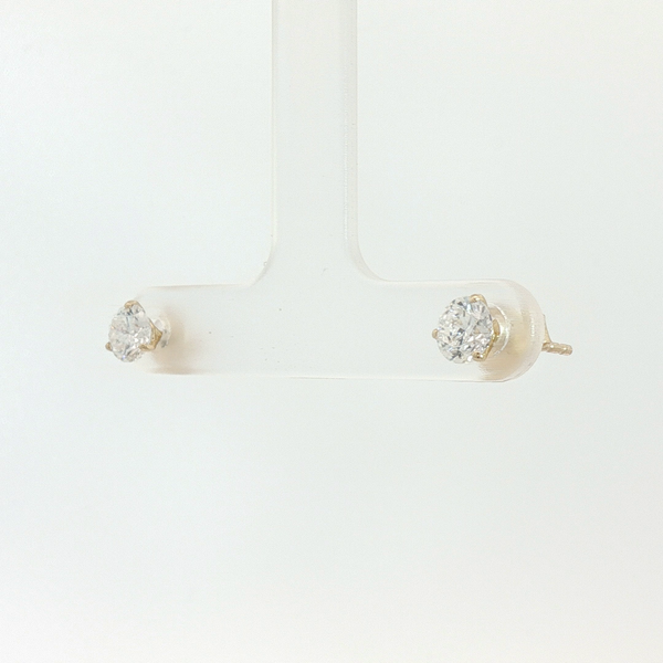 1ctw Lab Grown Diamond 3-Prong Martini Studs, 14kt Yellow Gold Image 2 Redlands Jewelers Redlands, CA