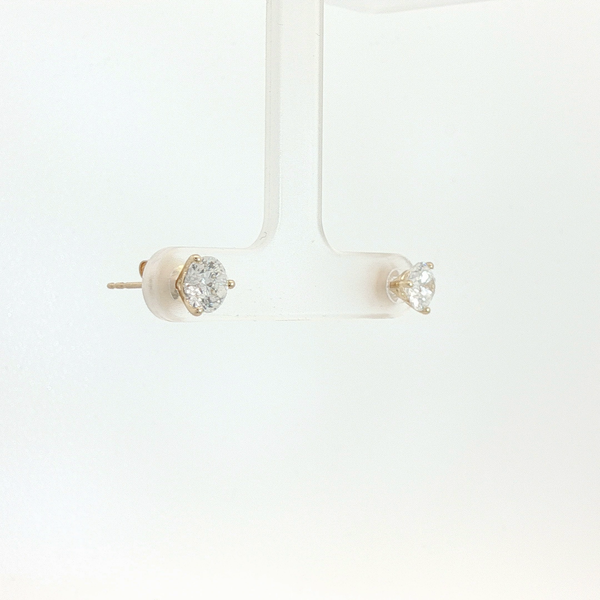 1.50ctw Lab Grown Diamond 3-Prong Martini Studs, 14kt Yellow Gold Image 3 Redlands Jewelers Redlands, CA