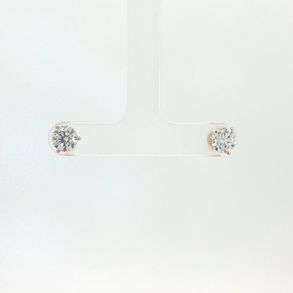 1.50ctw Lab Grown Diamond 3-Prong Martini Studs, 14kt Yellow Gold Redlands Jewelers Redlands, CA