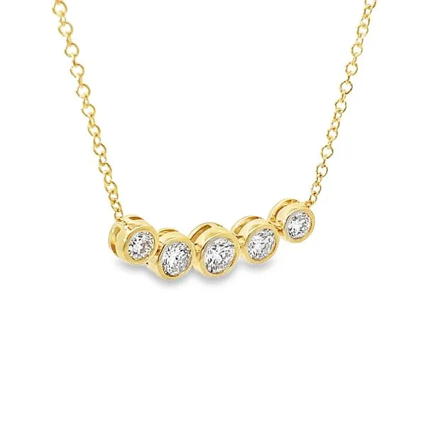 Lab Grown Diamond Bezel Set Necklace Image 2 Redlands Jewelers Redlands, CA