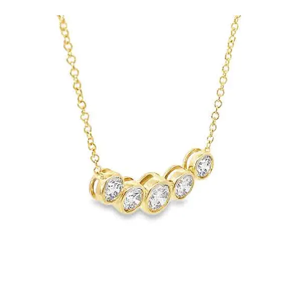 Bezel-Set 2ctw Lab-Grown Diamond Necklace Image 2 Redlands Jewelers Redlands, CA