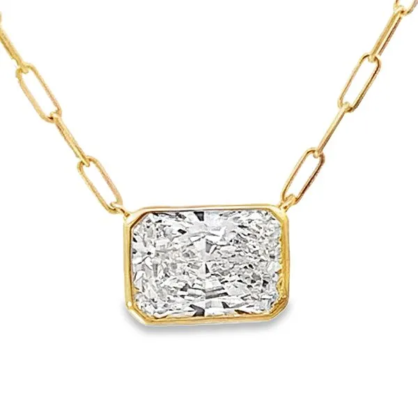 Radiant Cut Diamond Solitaire Necklace Redlands Jewelers Redlands, CA