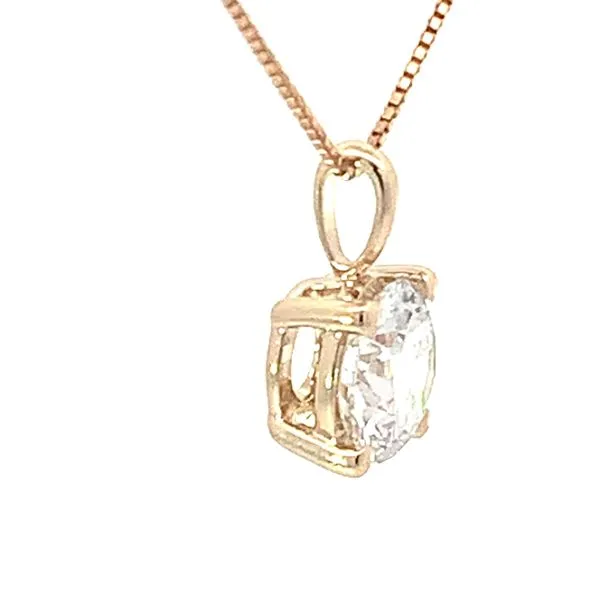 Classic Round Lab-Grown Diamond Pendant Image 2 Redlands Jewelers Redlands, CA